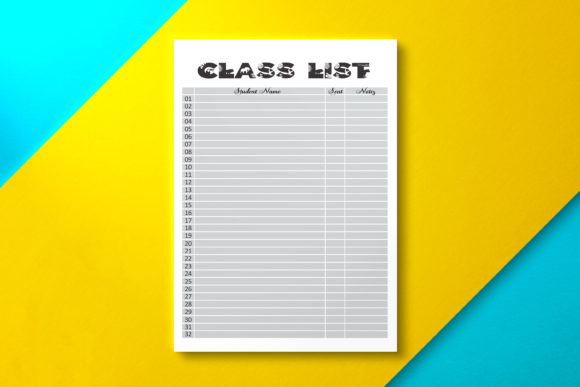 Class List, KDP Interior for Professional Publishing