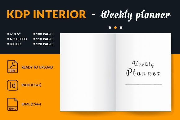 Efficient Weekly Planner 6x9 for KDP