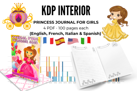 Empowering Creativity and Multilingual Skills with the Princess Journal for Girls 4 LANGUAGES