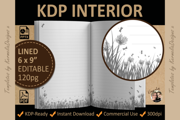 Enhance Your Publishing Projects with the Floral Lined Meadow Interior Template