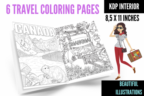 Explore French Travel with 6 Coloring Pages