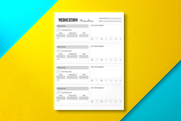 Medication Tracker, Gray, KDP Interior: A Versatile Tool for Health Management