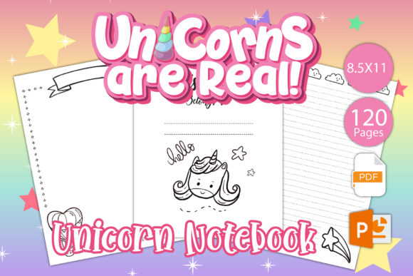 Printable - Unicorn Notebook and Journal: A Versatile Tool for Creativity and Organization