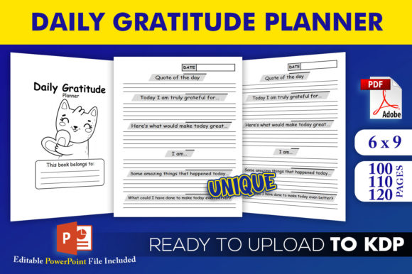 Strategic Use of Daily Gratitude Planner KDP Interior for Enhanced Productivity and Goal Achievement