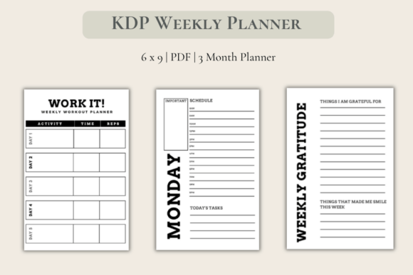 Strategic Use of the Weekly Planner KDP 1 Month 3 Month Diary for Enhanced Productivity and Goal Achievement