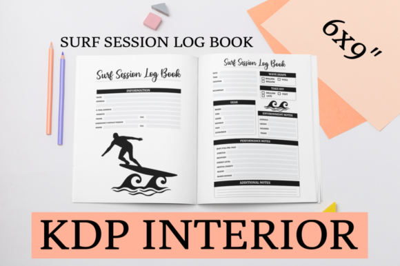 Surf Session Log Book for KDP Publishing