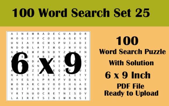 Unlocking Creativity and Relaxation: The Appeal of 100 Word Search Puzzle 6x9 KDP Volume 25