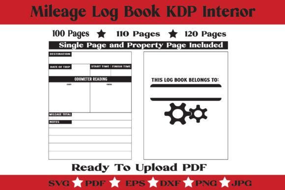 Vehicle Mileage Log Book - KDP Interior: A Practical Tool for Detailed Record-Keeping